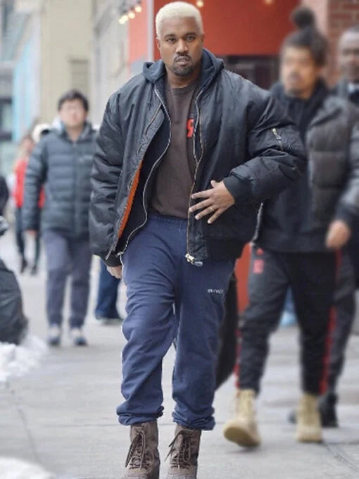 Kanye West Black Bomber Jacket