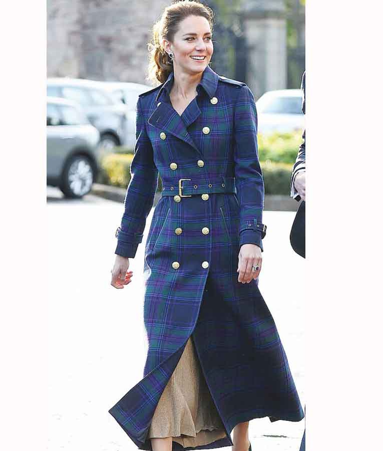 Kate Middleton Holland Cooper Tartan Coat