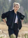 Jodie Comer Killing Eve Black Bomber Jacket