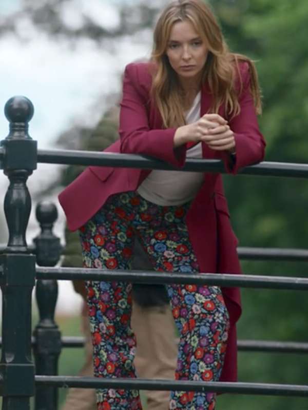 Jodie Comer Killing Eve Pink Blazer