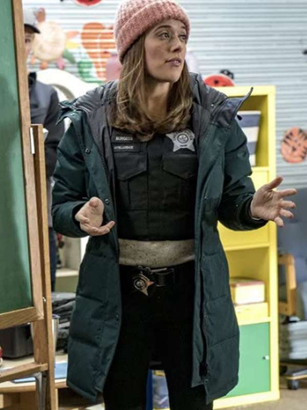 Kim Burgess Chicago P.D. Green Polyester Coat