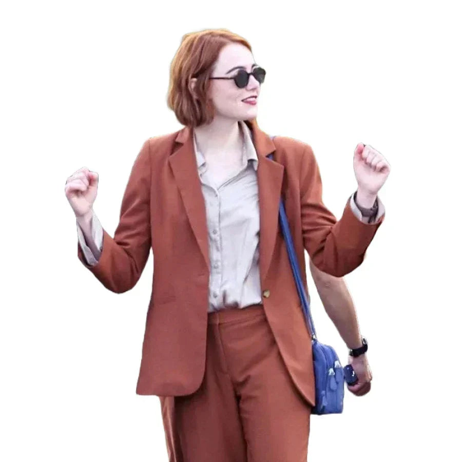 Kinds Of Kindness Emma Stone Brown Suit
