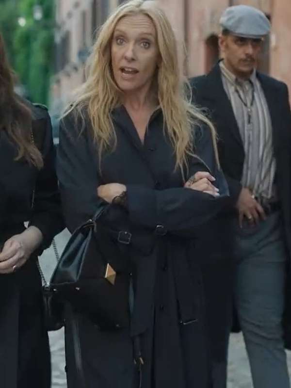 Mafia Mamma 2023 Kristin Black Trench Coat