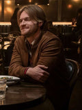 Jason Laid 2024 Brown Bomber Jacket