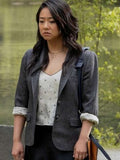 Stephanie Hsu Laid 2024 Grey Blazer