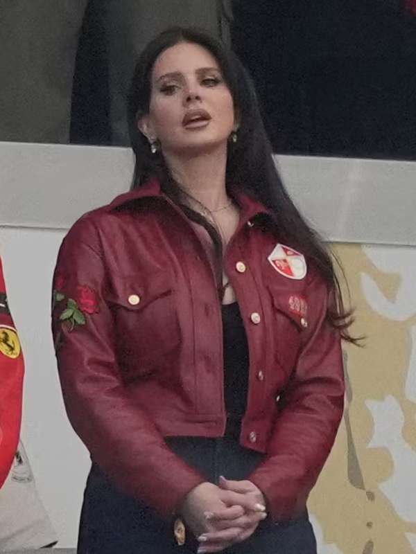 Super Bowl 2024 Lana Del Rey Leather Jacket