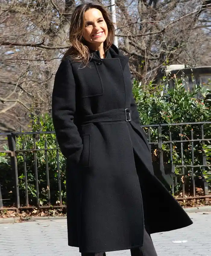 Law and Order SVU S26 Olivia Benson Black Wool Coat