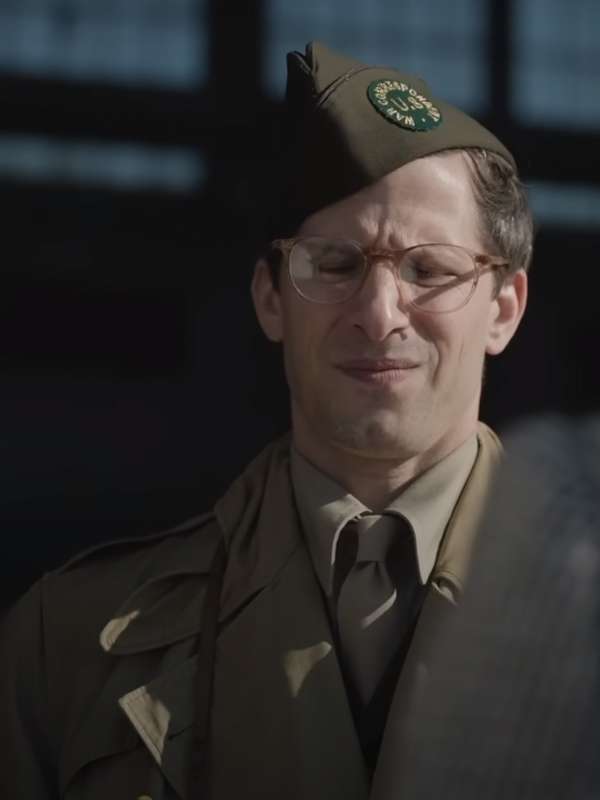 Andy Samberg Lee 2024 Brown Trench Coat