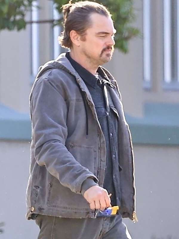 Leonardo DiCaprio Grey Hooded Jacket