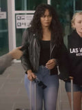 Amanda Tavarez Lick 2024 Black Leather Jacket