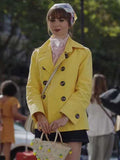 Lily Collins Emily in Paris Yellow Coat