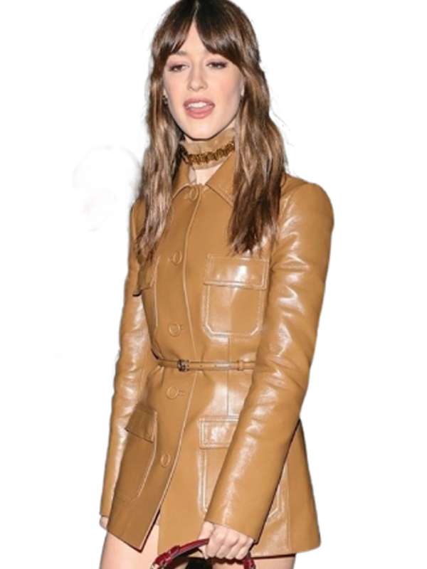 Daisy Edgar-Jones London Fashion Show 2025 Brown Coat