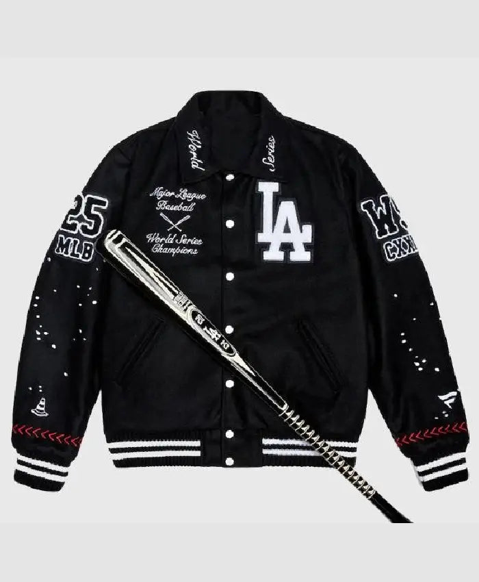Los Angeles Dodgers Joshua World Series Champions Black Wool Varsity Jacket For Men and Women