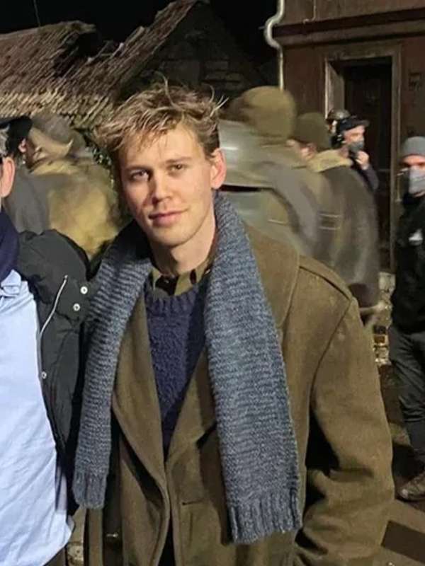 Austin Butler Masters Of The Air Green Coat