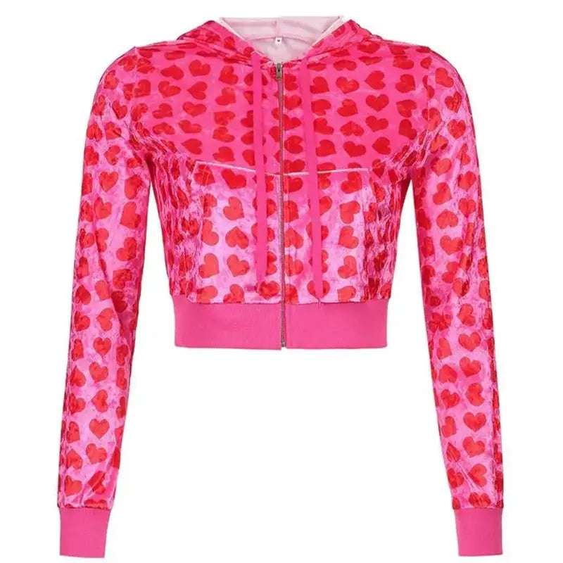 Shop Jennifer’s Body Heart Cropped Hoodie Jacket