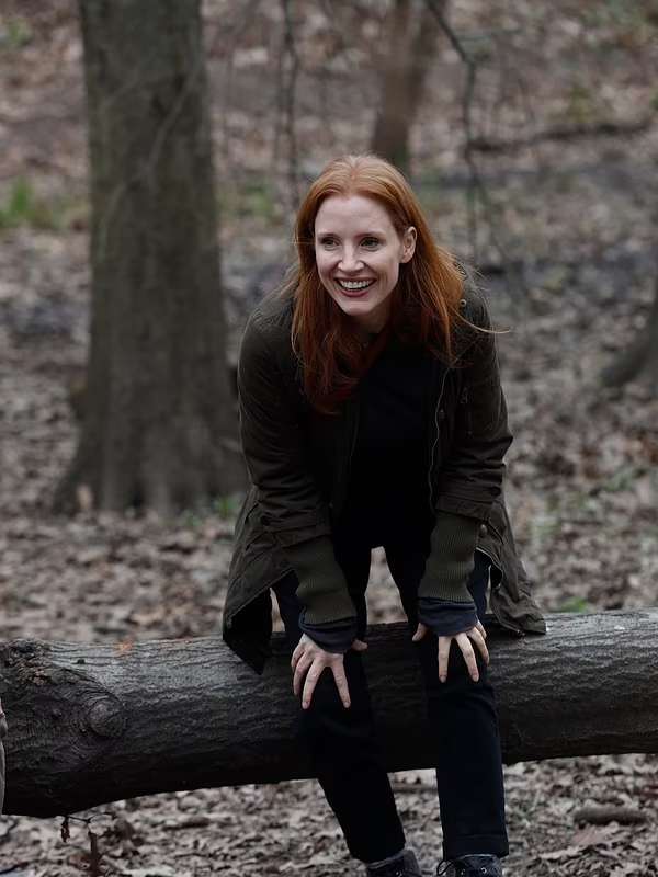 Jessica Chastain Memory 2024 Green Coat