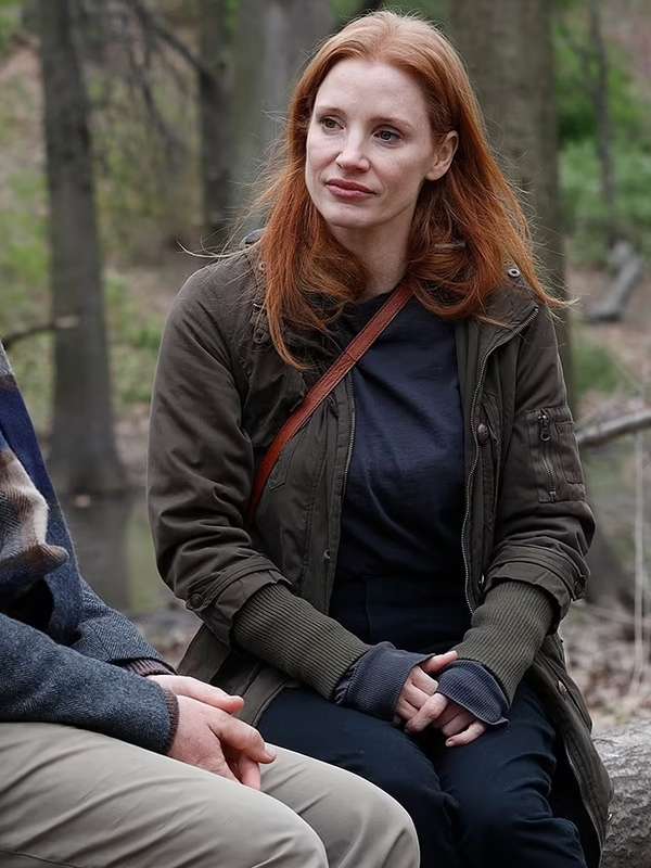 Jessica Chastain Memory 2024 Green Coat