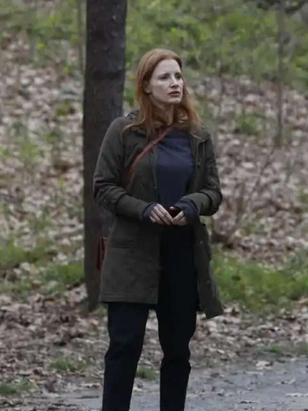 Jessica Chastain Memory 2024 Green Coat