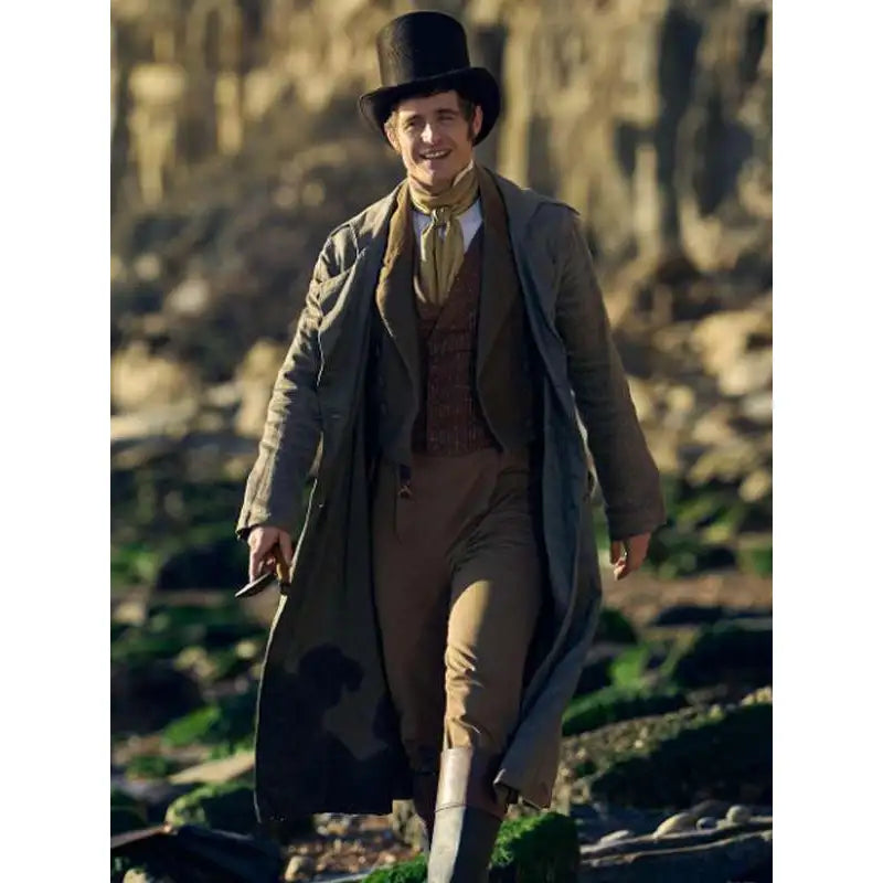 Max Irons Miss Austen Grey Trench Coat
