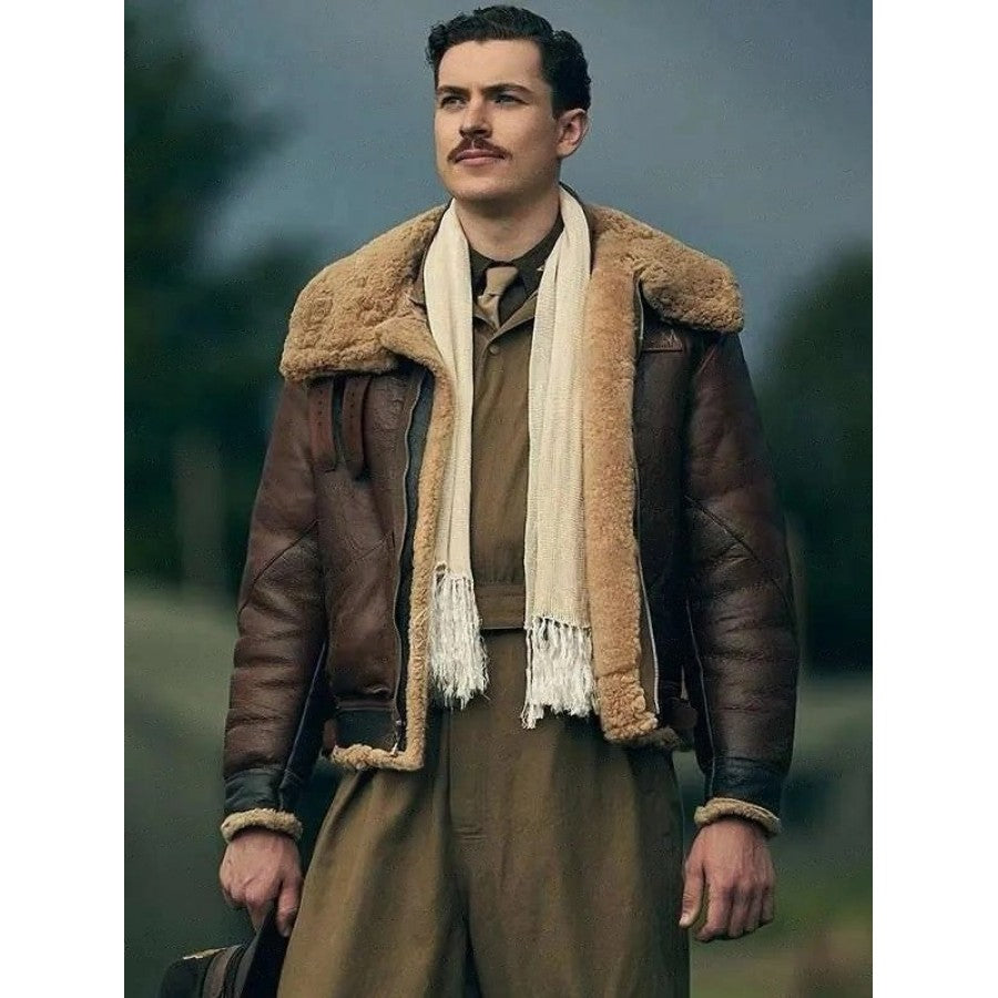 Nate Mann Masters Of The Air Leather Jacket