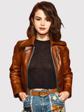 New York Fashion Week Selena Gomez Leather Jacket