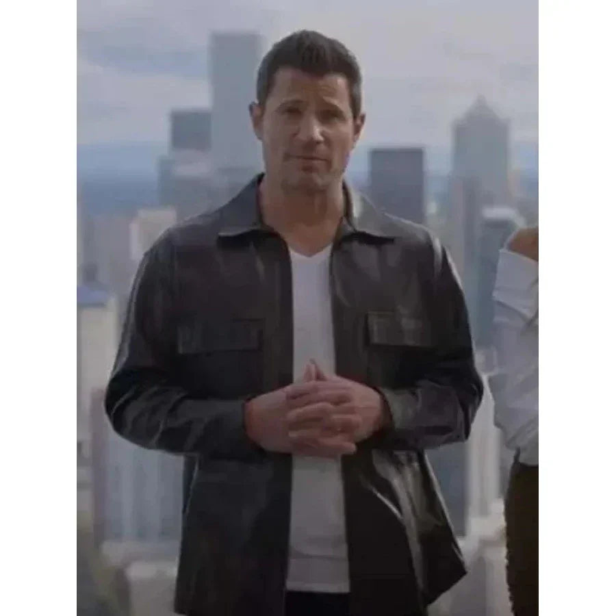 Love Is Blind Nick Lachey Black Leather Jacket