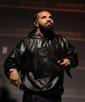 Drake OVO Leather Hoodie
