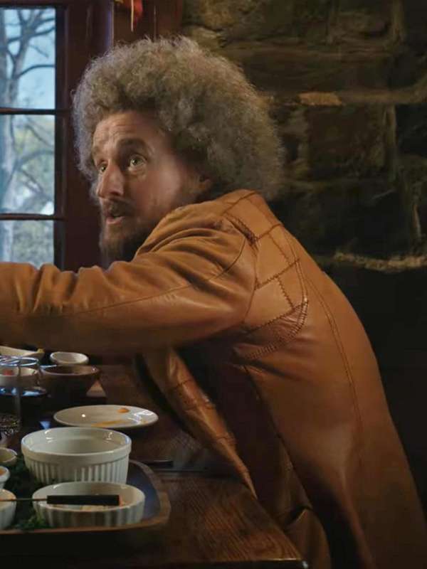 Owen Wilson Paint 2023 Brown Leather Blazer