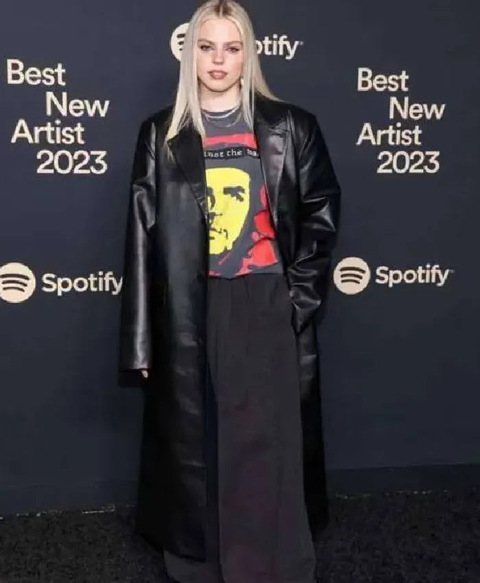 Reneé Rapp Best New Artist Black Leather Coat