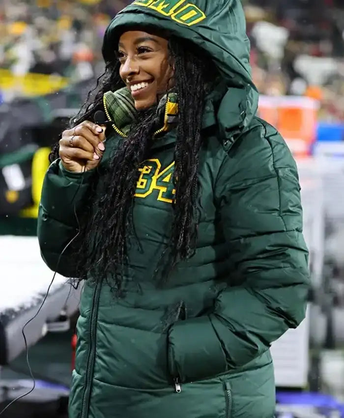 Russell Green Bay Packers Green Puffer Hooded Coat