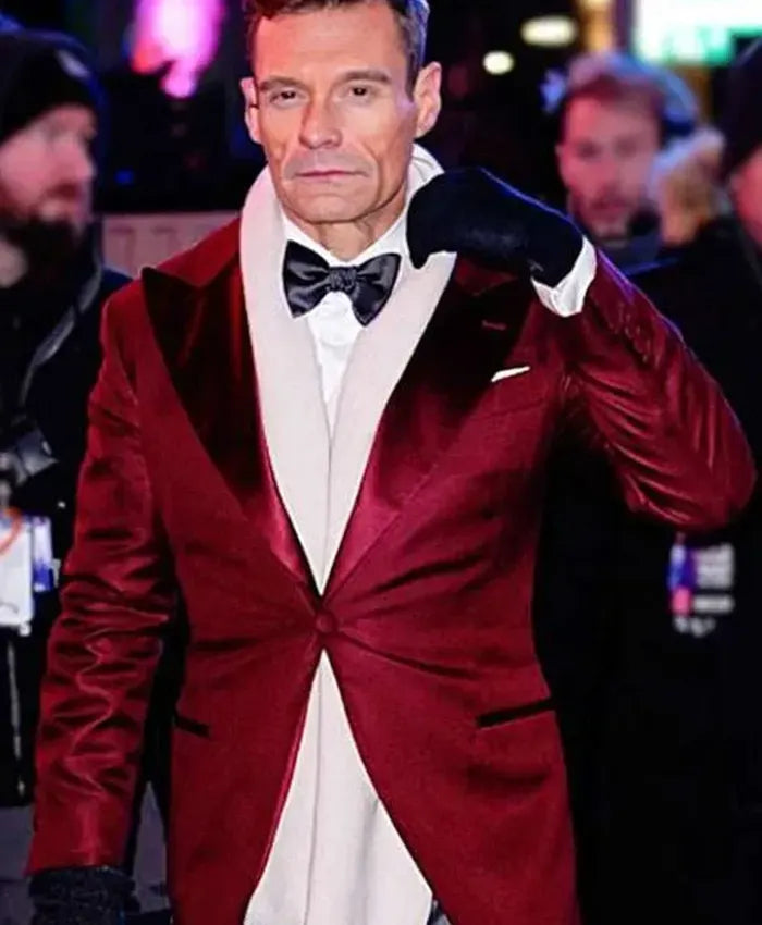 Ryan Seacrest The New Year’s Eve Celebration TV Series 2025 Ryan Seacrest Velvet Blazer For Mens