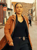 Joséphine Jobert Saint-Pierre Brown Hooded Coat
