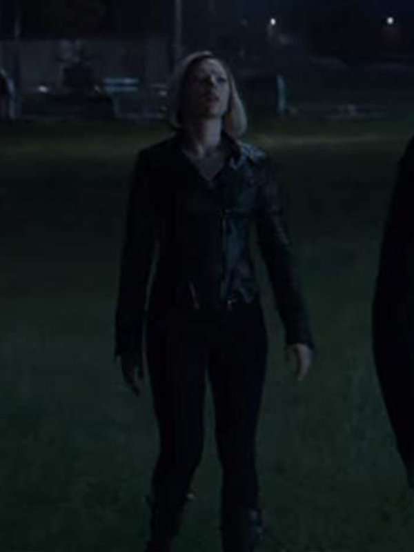Avengers Endgame Scarlett Johansson Black Leather Jacket