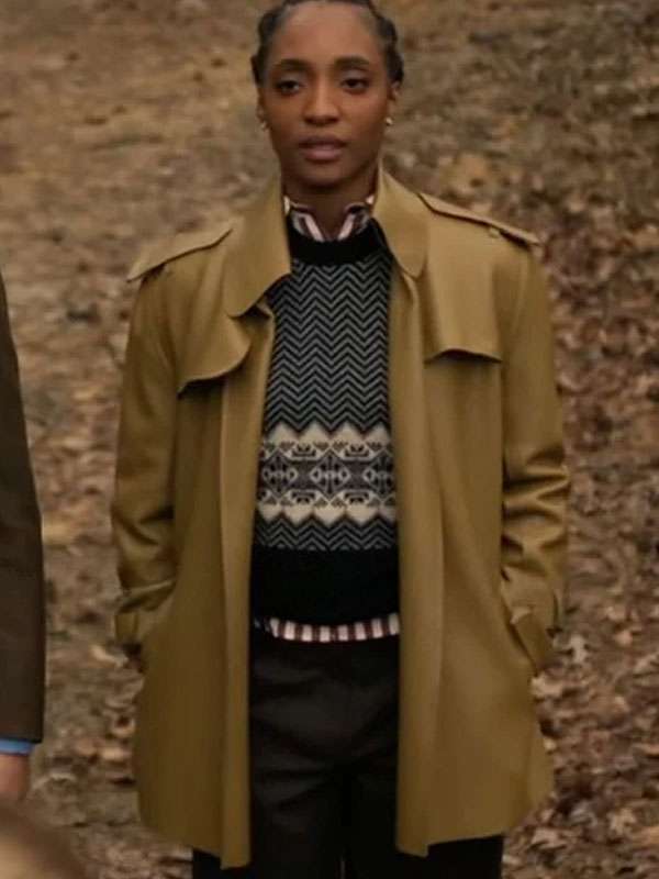Iantha Richardson Will Trent S03 Brown Leather Coat