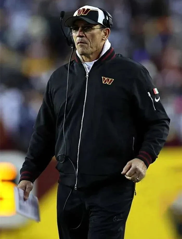 Sims Nike Washington Commanders Coaches Black Bomber Jacket