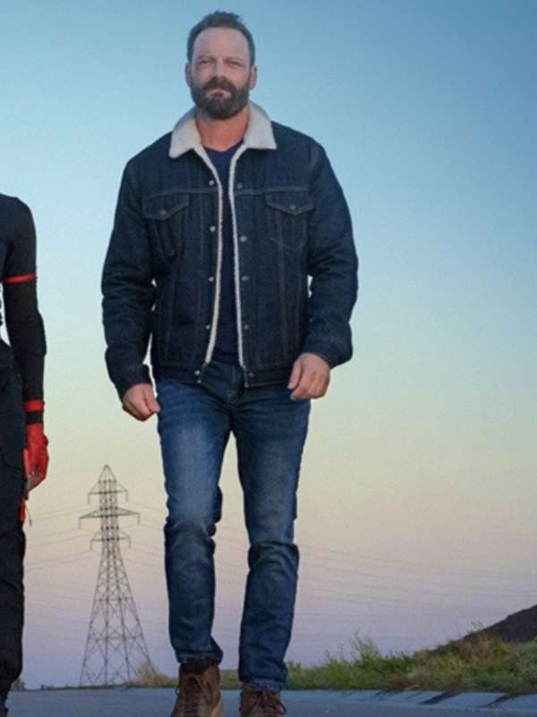 Ryan Robbins Sniper Rogue Mission Shearling Denim Jacket