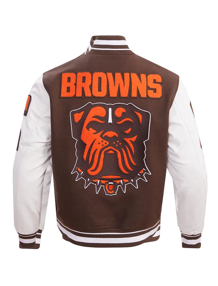 Spencer Varsity Cleveland Browns Wool Letterman Jacket