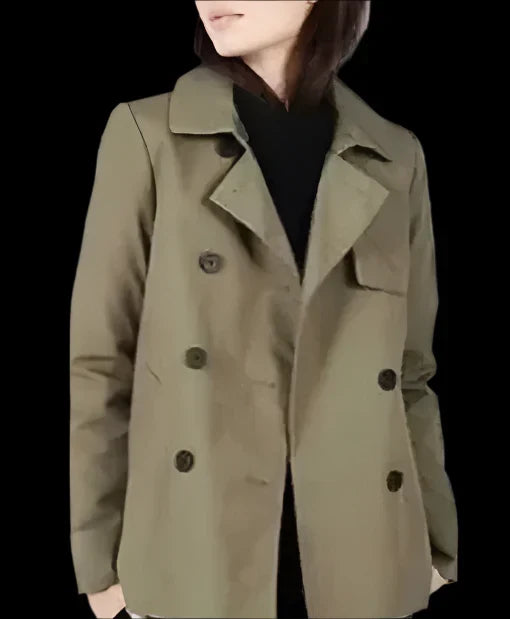 Stick-S01-Judy-Greer-Olive-Green-Coat-For-Sale