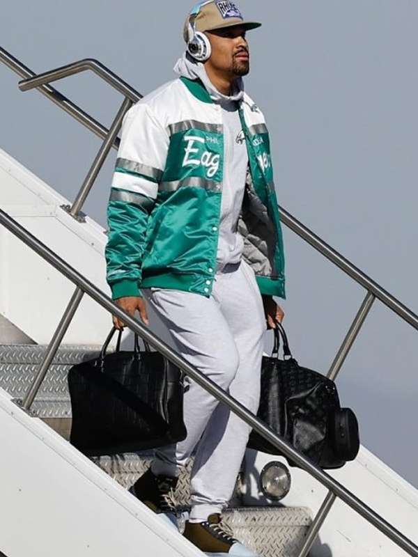 Jalen Hurts Philadelphia Eagles Green Bomber Jacket