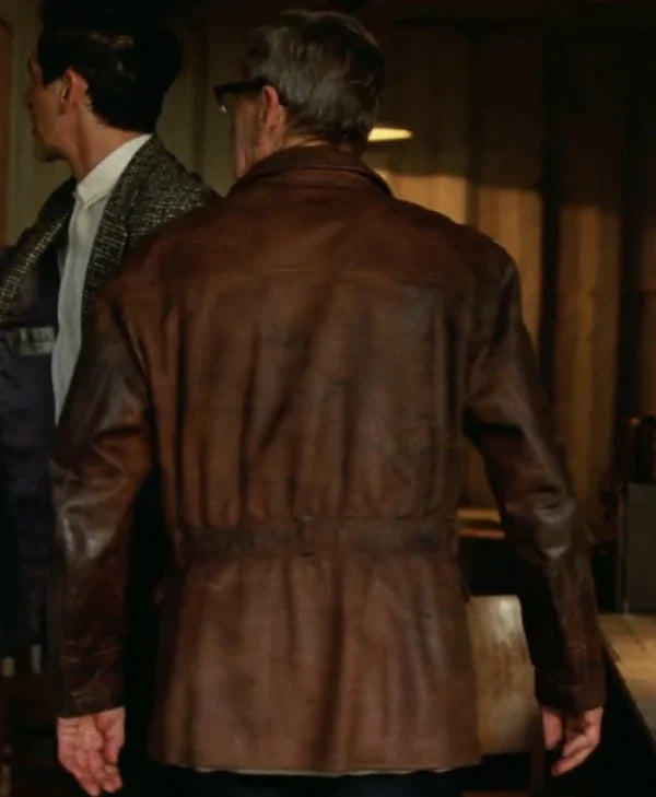 The Brutalist Jonathan Hyde Leather Jacket