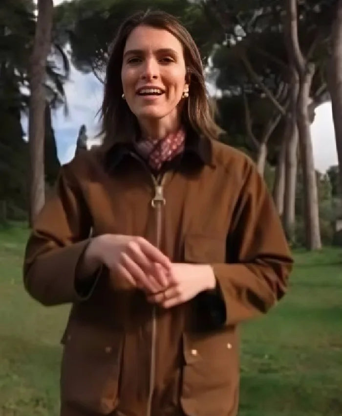 Molly Hunter The Today Show 2025 Brown Leather Jacket For Women
