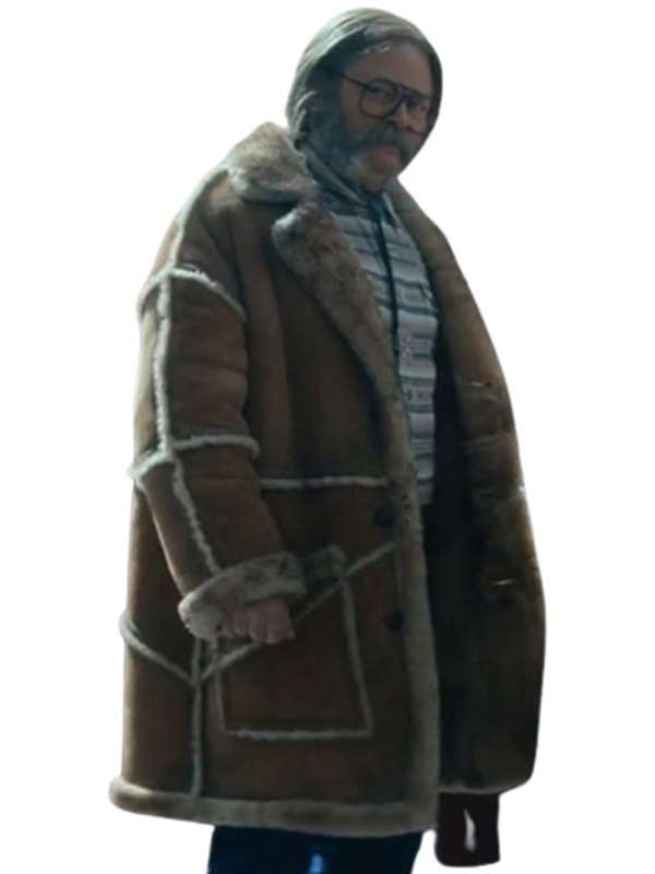 Nick Offerman The Umbrella Academy Shearling Leather Coat