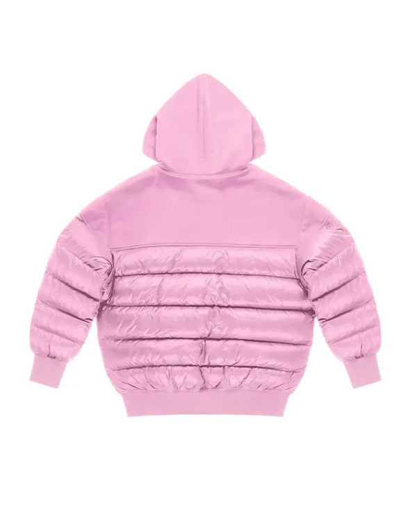 Timothee Chalamet Telfar Pink Puffer Jacket