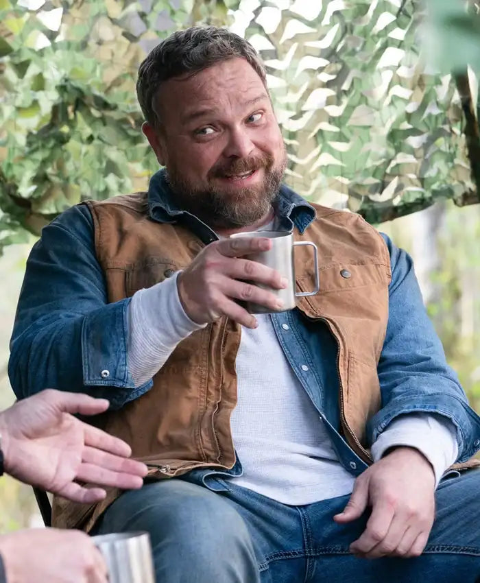 Tracker S02 Drew Powell Brown Vest
