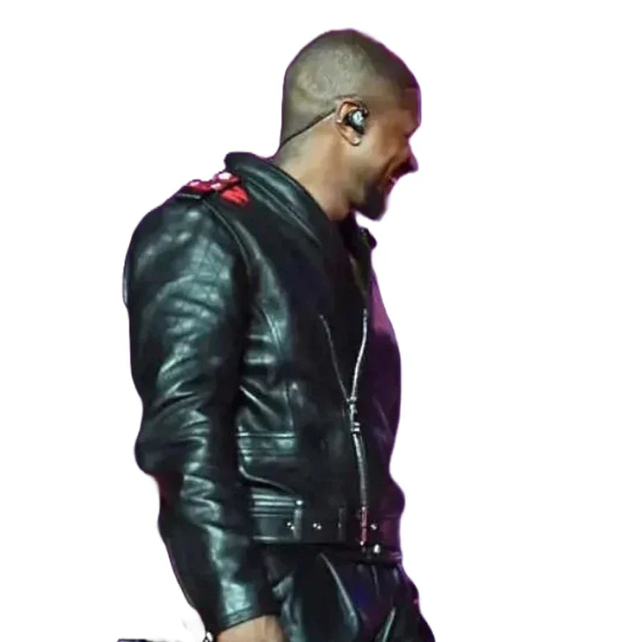 Usher 2024 Hot Black Leather Jacket