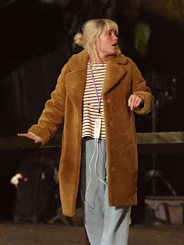 Florence Pugh We live in Time Shearling Coat