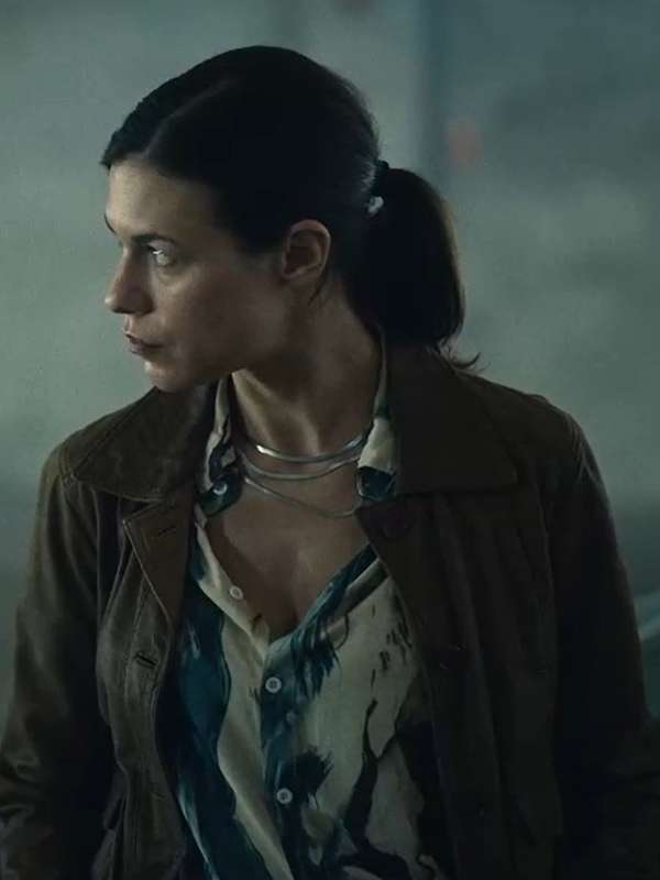 Margot Müller Who Is Erin Carter Brown Leather Jacket