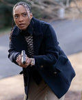 Will Trent S03 Faith Mitchell Black Wool Peacoat