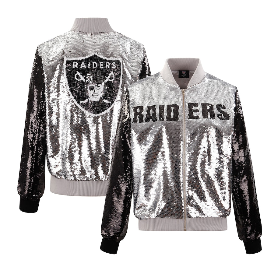 Women's Las Vegas Raiders Cuce Two-Tone Sequin Jacket
