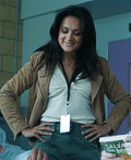 You S05 Amy-Leigh Hickman Suede Leather Jacket